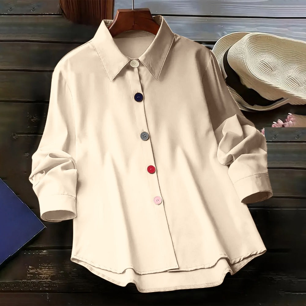 Button Down Long Sleeve Shirt for Women - Vanessa