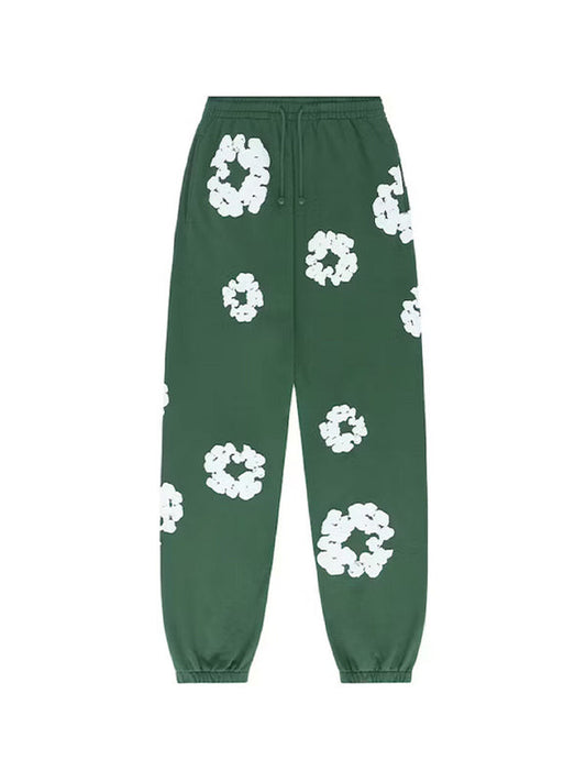 Pantalones deportivos con estampado floral multicolor de los años 2000