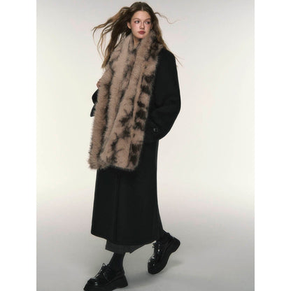 Brown Faux Fur Winter Scarf for Women - Samantha