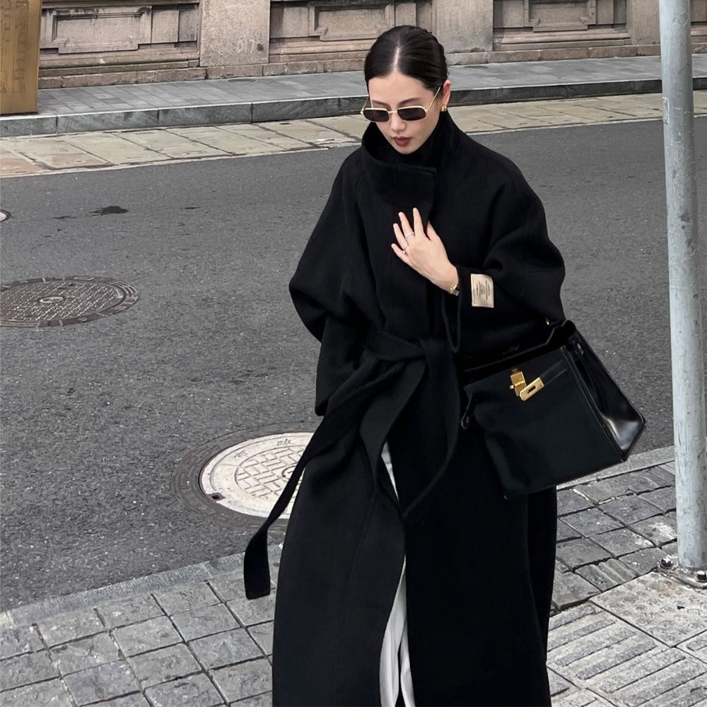 Long Oversized Trench Coat for Women - Delfina