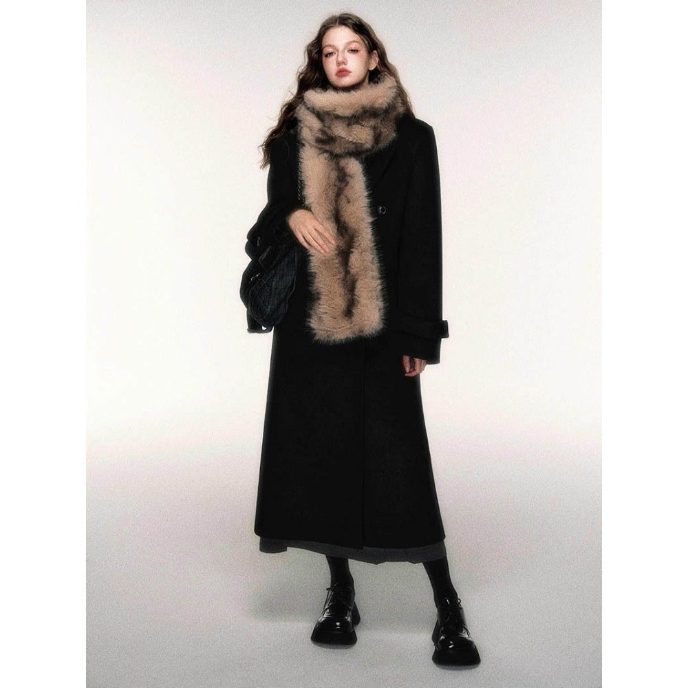 Brown Faux Fur Winter Scarf for Women - Samantha