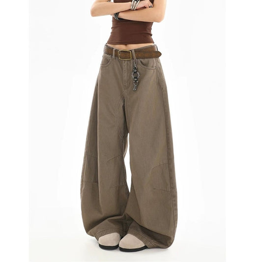Wide Leg Cargo Pants with High Waist for Women - Larissa
