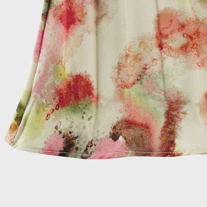 Floral Print Pleated Halter Maxi Dress in Ivory for Women - Marta