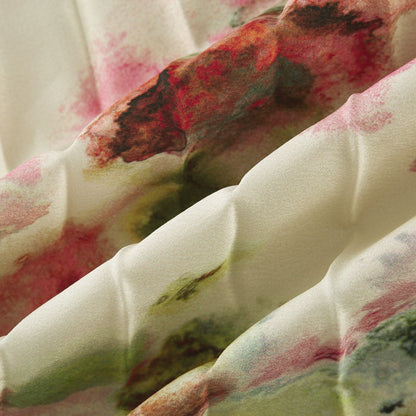 Floral Print Pleated Halter Maxi Dress in Ivory for Women - Marta