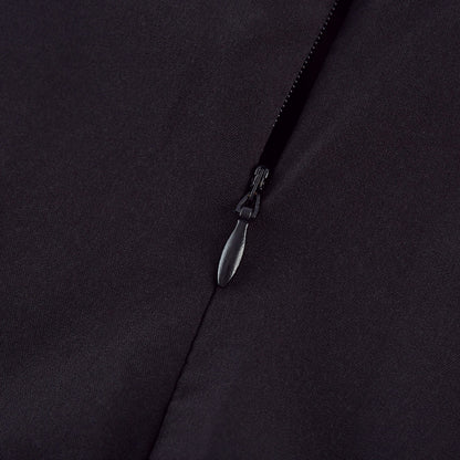 Black and White Spaghetti Strap Maxi Dress with Side Slit for Women - Alessandra