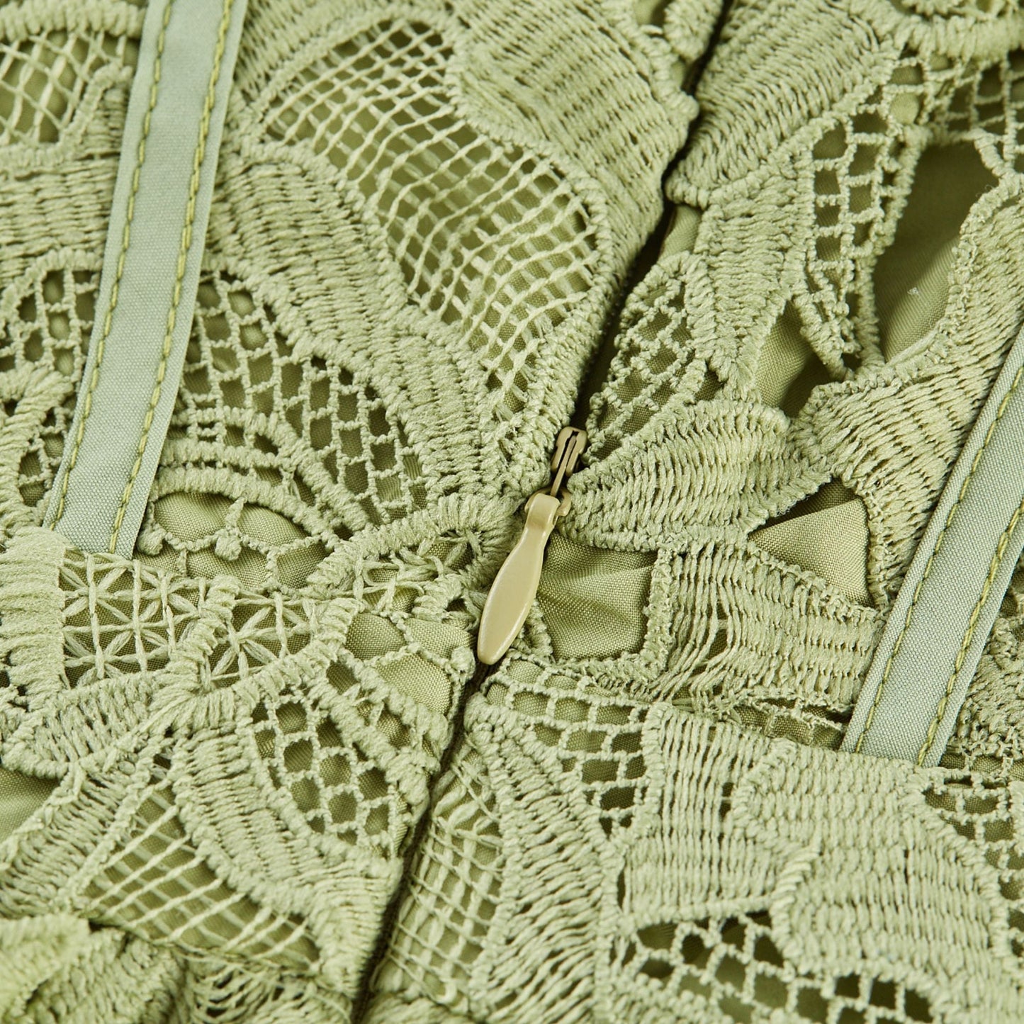 Sage Green Lace Strapless Maxi Dress with Flared Skirt for Women - Rosa