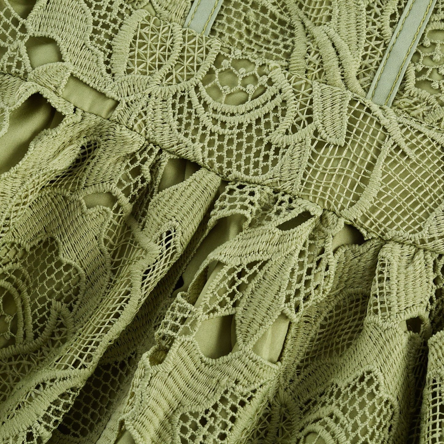 Sage Green Lace Strapless Maxi Dress with Flared Skirt for Women - Rosa