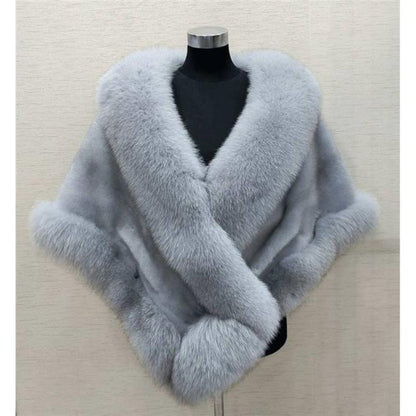 Faux Fur Winter Shawl for Women - Alina