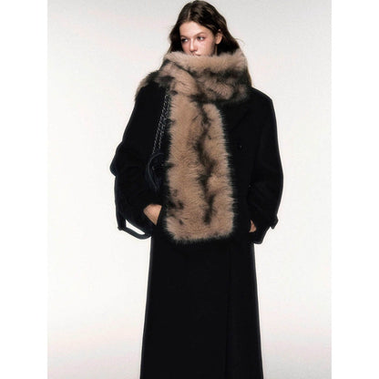 Brown Faux Fur Winter Scarf for Women - Samantha