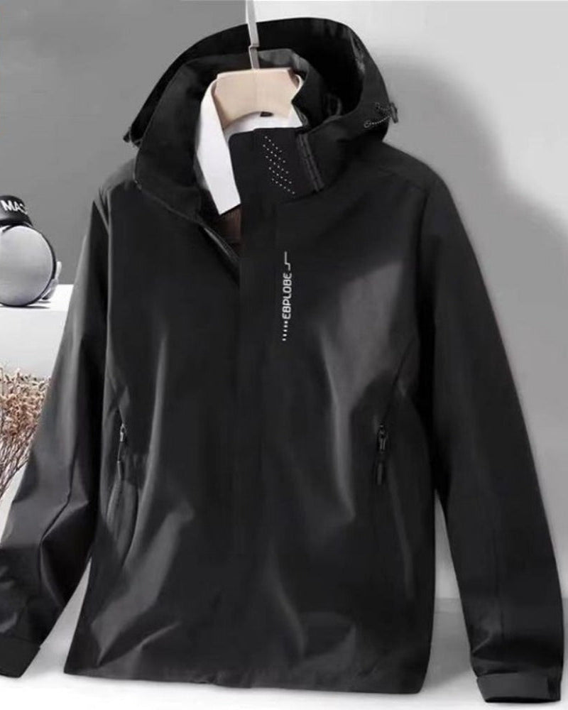 Waterproof Hooded Jacket with Zipper for Women - Marcia