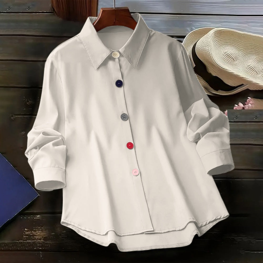 Button Down Long Sleeve Shirt for Women - Vanessa