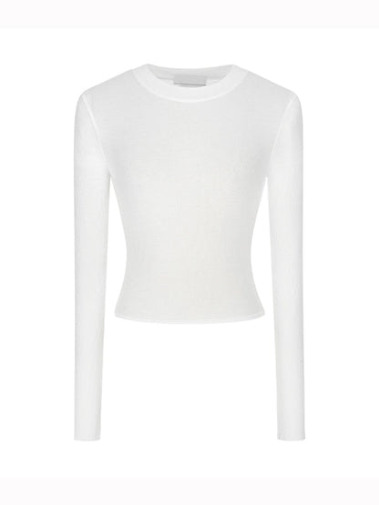 Solid Color Basic Long Sleeve Knits