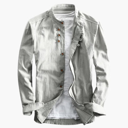 Men's Stand Collar Shirt | Long Sleeve