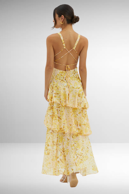 Party V-Neck Sleeveless Dress | Maxi