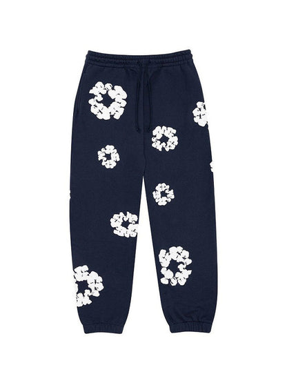 Pantalones deportivos con estampado floral multicolor de los años 2000