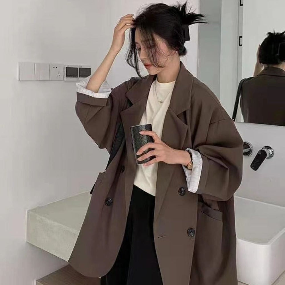Oversized Double Breasted Blazer for Women - Graziella
