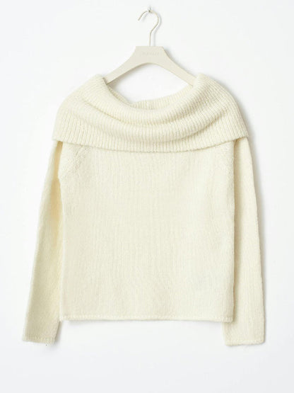 Y2K Solid Color Off Shoulder Oversized Sweaters