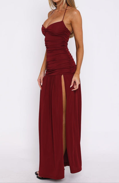 Elia Maxi Dress Burgundy