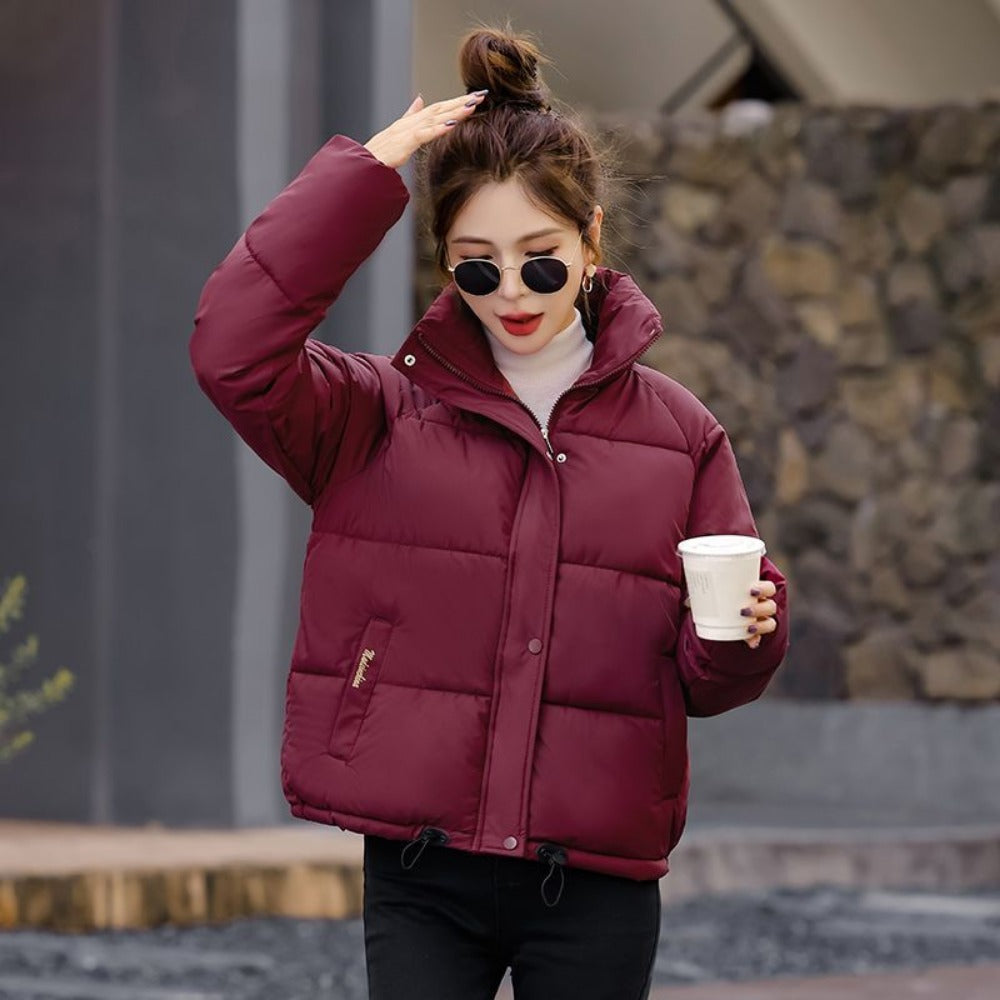 Puffer Jacket with High Collar for Women - Pina