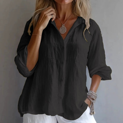 Button Down Long Sleeve Shirt for Women - Nella