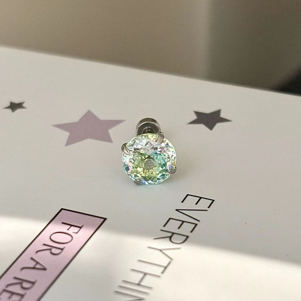 Green Crystal Butterfly and Flower Earring Set for Women - Valentina