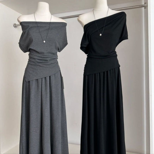 Off Shoulder Top and Maxi Skirt Set for Women - Vanessa