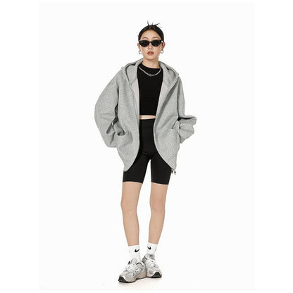 Oversized Zip Up Hoodie for Women - Dalila