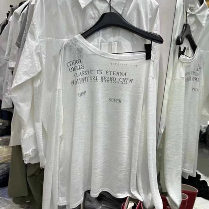 Graphic Print Long Sleeve T Shirt for Women - Nella