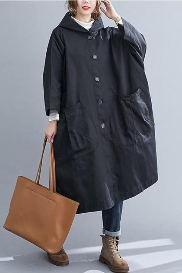 Women's Loose Coat | Large Pockets
