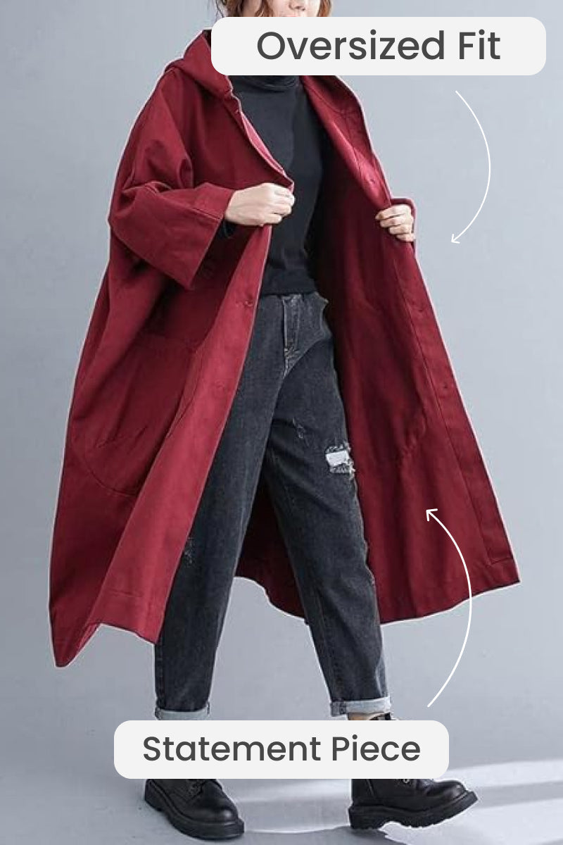 Women's Loose Coat | Large Pockets