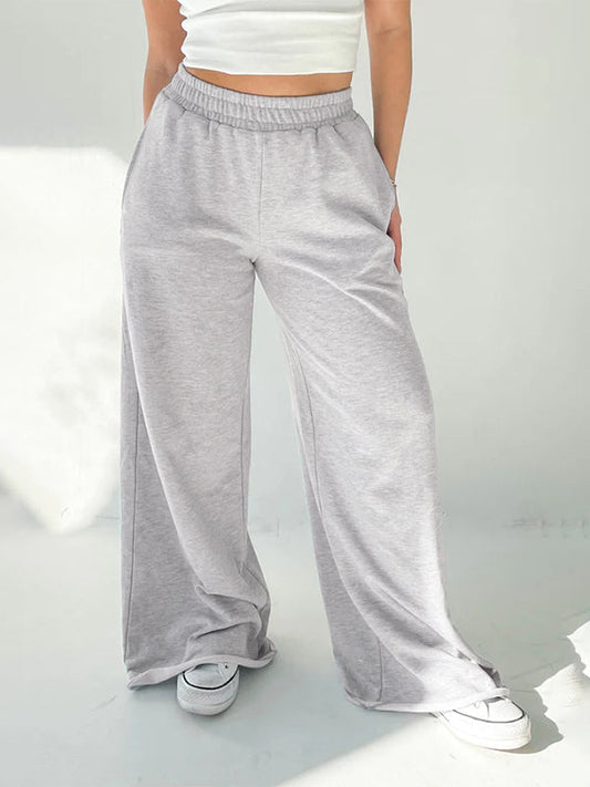 Solid Color Vintage Rolled Sweatpants