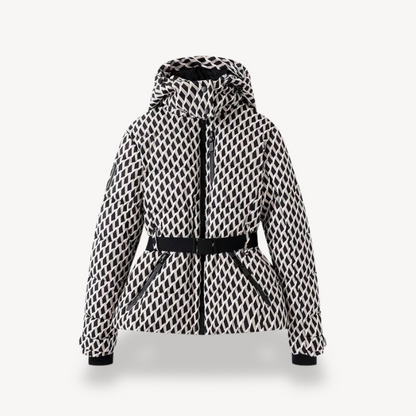 Women's Plaid Puffer Jacket | Waist