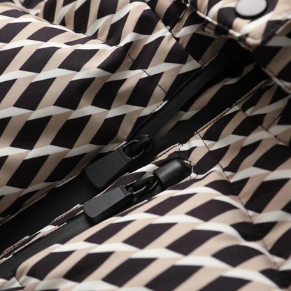 Women's Plaid Puffer Jacket | Waist