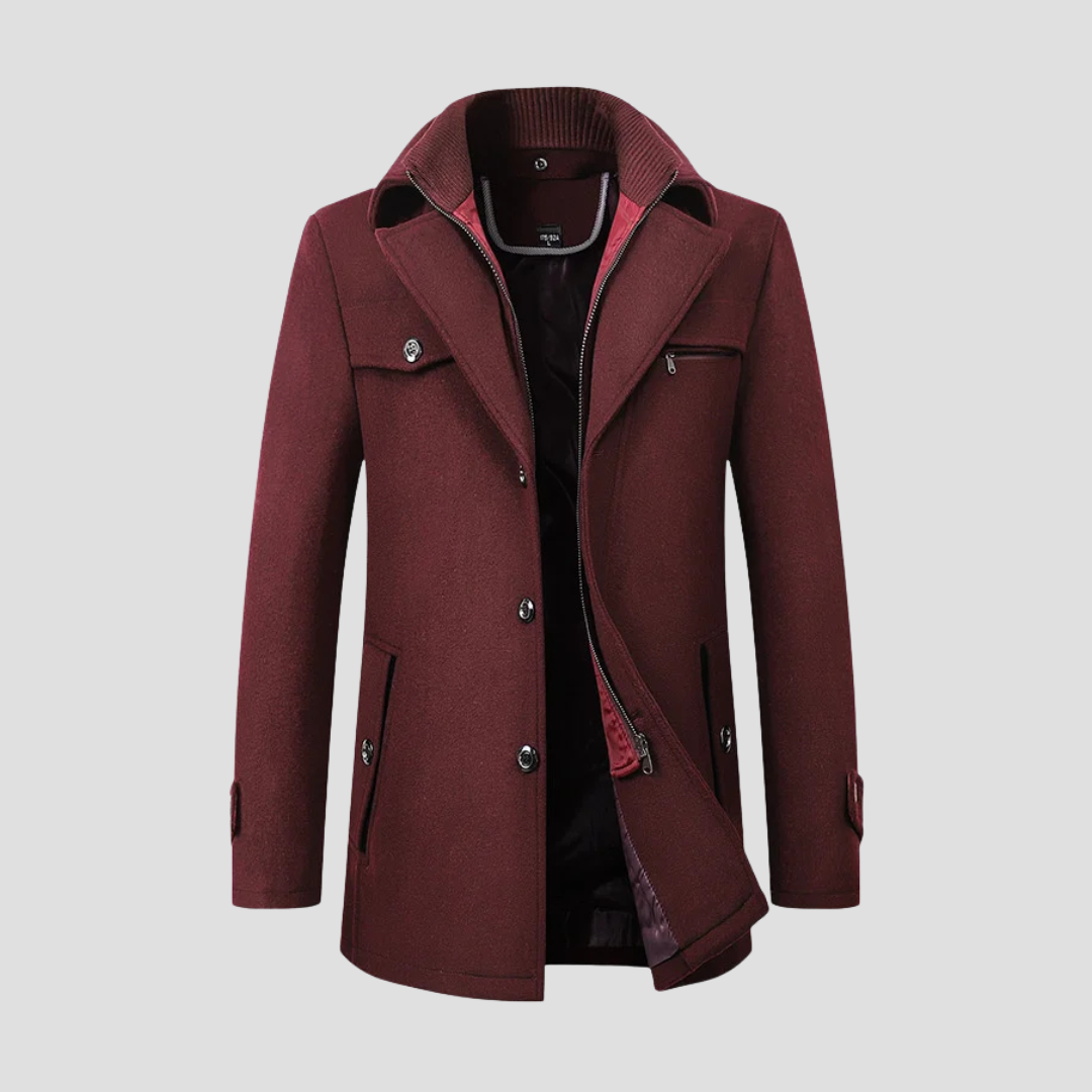 Men's Double Collar Coat | Winter