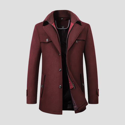 Men's Double Collar Coat | Winter