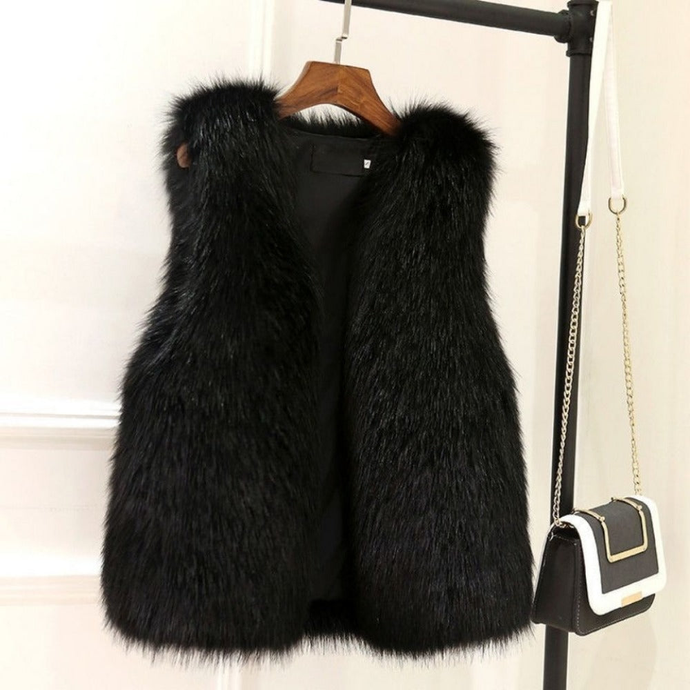 Faux Fur Vest for Women - Alda