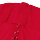 Rotes Vintage Bandeau Top mit Gerüschter Vorderseite und Trägern