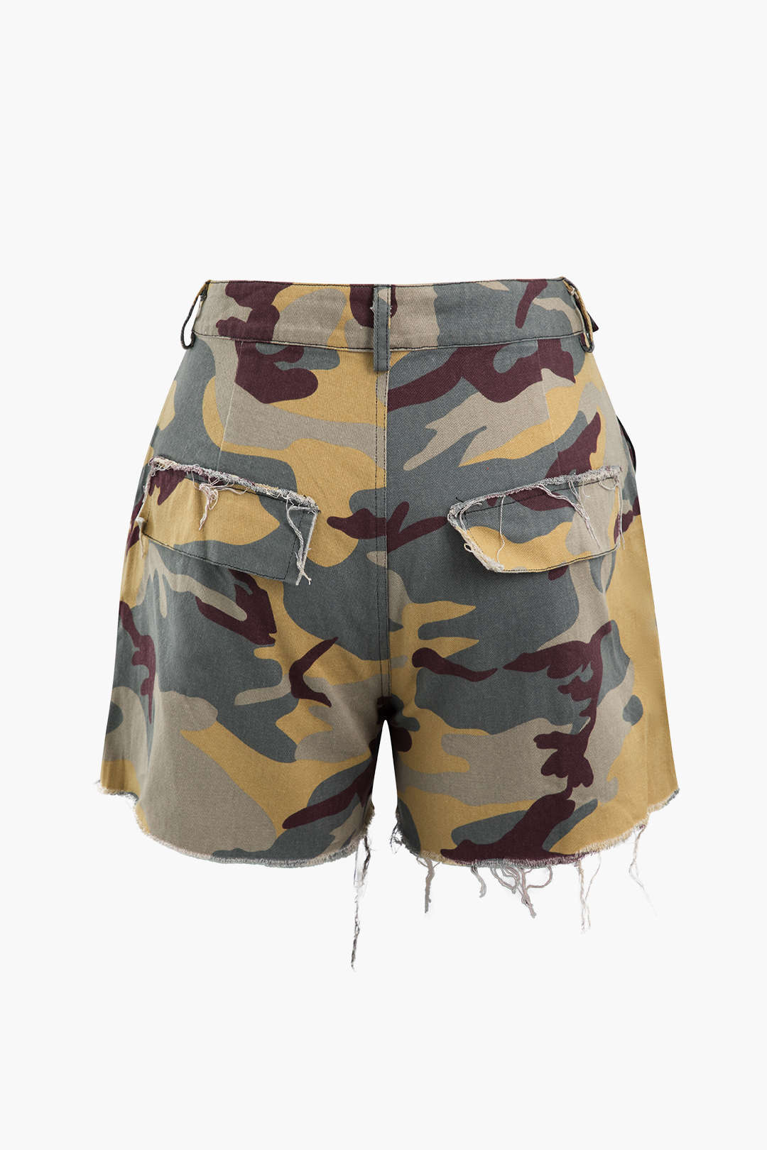 CAMO retro destruyó los pantalones cortos de carga atados