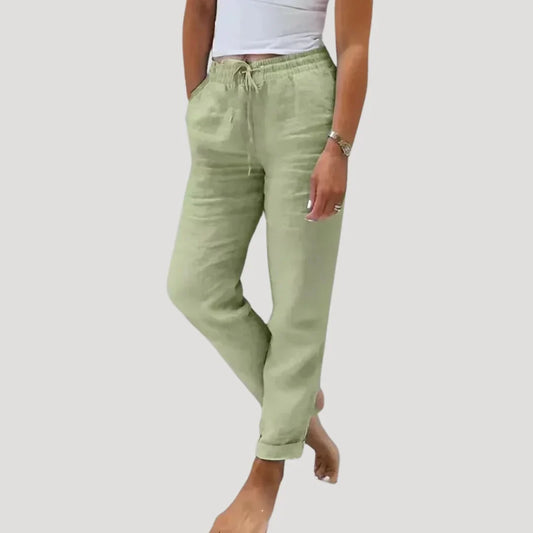 Women's Summer Pants with Pockets | Straight Leg
