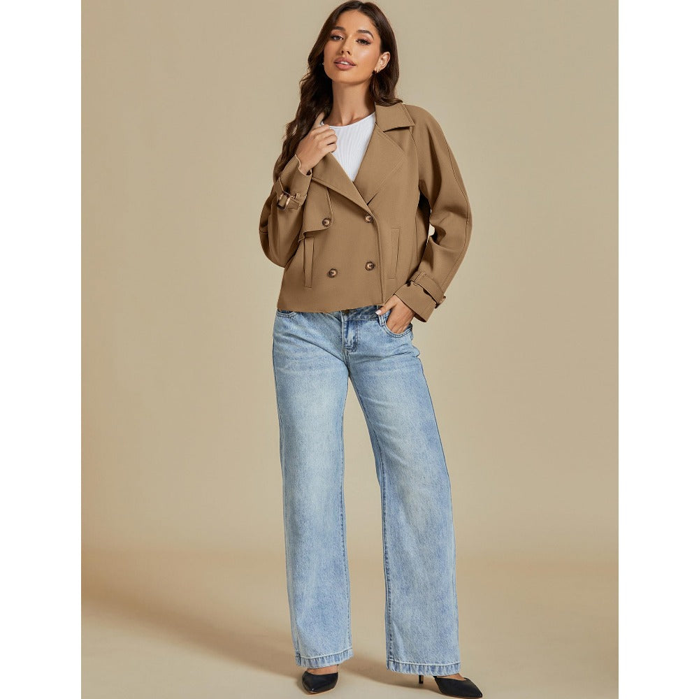 Double-Breasted Cropped Jacket for Women - Giovanna