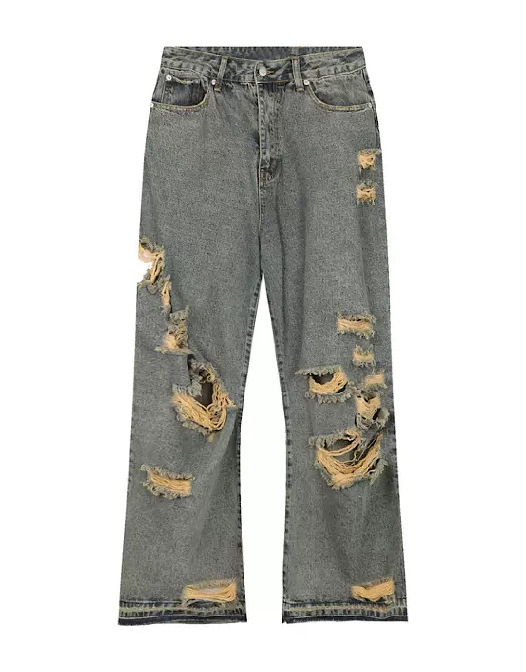 Dirty Punk High Damage Baggy Boyfriend Jeans