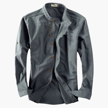 Men's Stand Collar Shirt | Long Sleeve