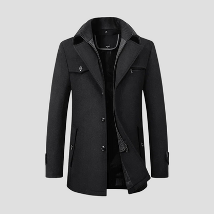 Men's Double Collar Coat | Winter