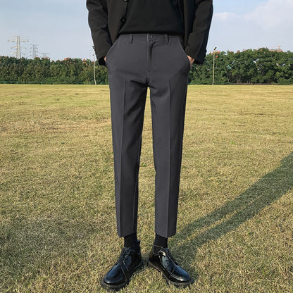 Straight Leg Slim Fit Trousers for Men - Palmira