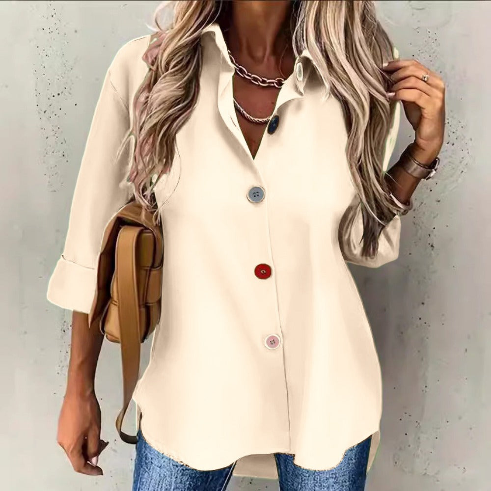 Button Down Long Sleeve Shirt for Women - Vanessa