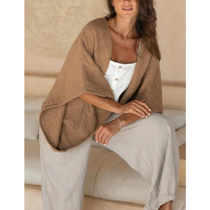 Knit Open Front Cardigan for Women - Fatima