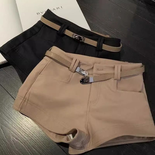 High Waist Belted Shorts for Women - Norma