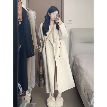 Double Breasted Long Overcoat for Women - Camilla