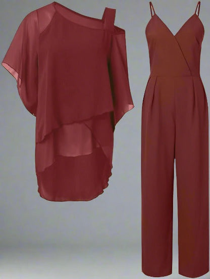 Stylish Women's Jumpsuit with Asymmetrical Top | Set