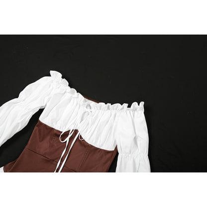 Off Shoulder Ruffle Mini Dress for Women - Laura